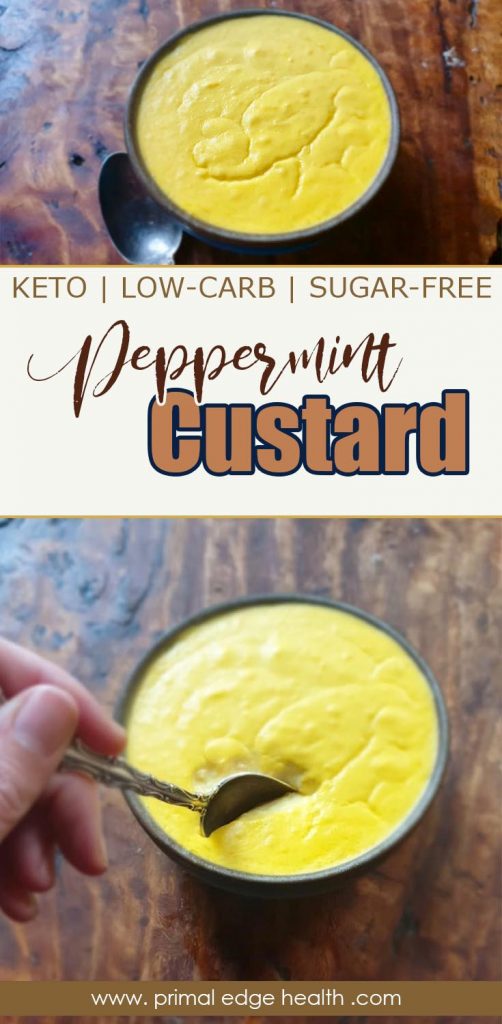 Peppermint custard. Keto. Low-carb. Sugar-free.