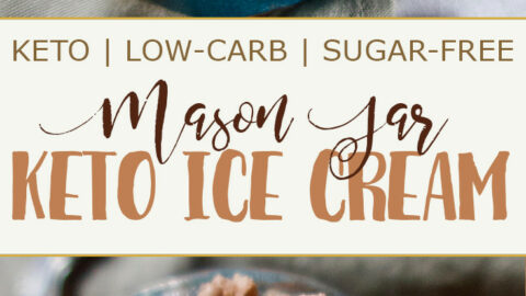 Mason jar keto ice cream chocolate by Primal Edge Health.