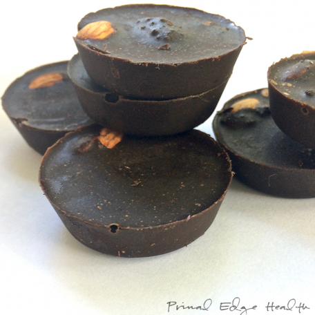 Sugar Free Chocolate Recipe almond cups close