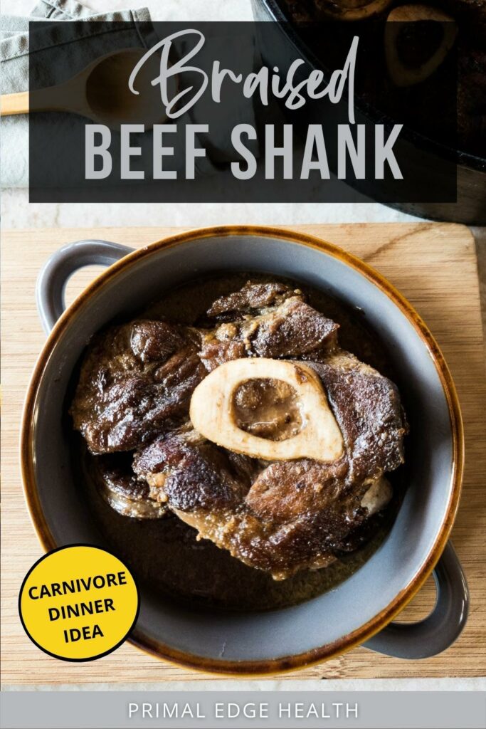 Braised beef shank, a carnivore dinner idea.