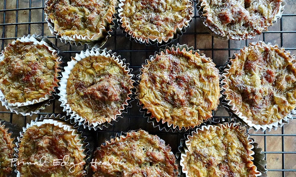 Meat muffins hidden liver on a cooling wire rack.