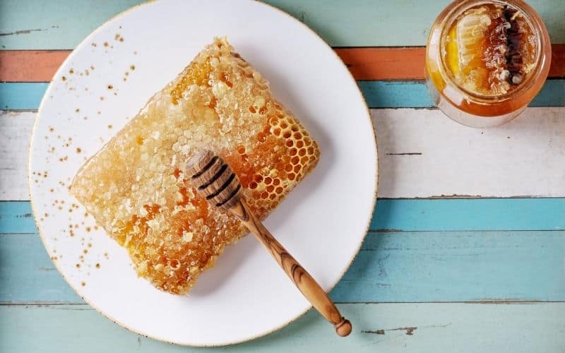Honeycomb on a plate.