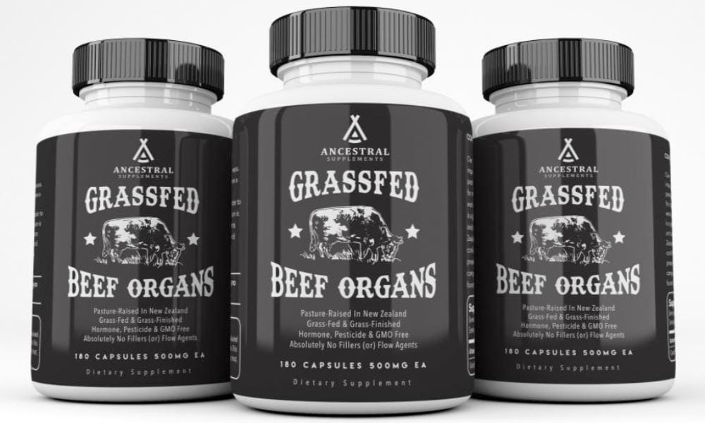 3 bottles of ancestral supplements - Beef organs.