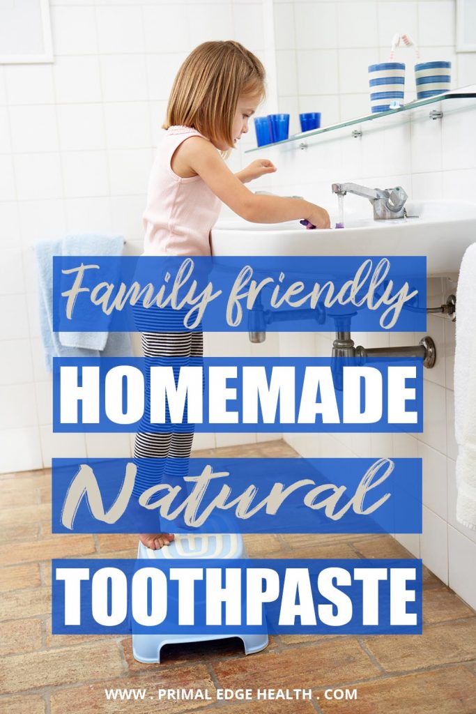 Family-friendly homemade natural toothpaste.