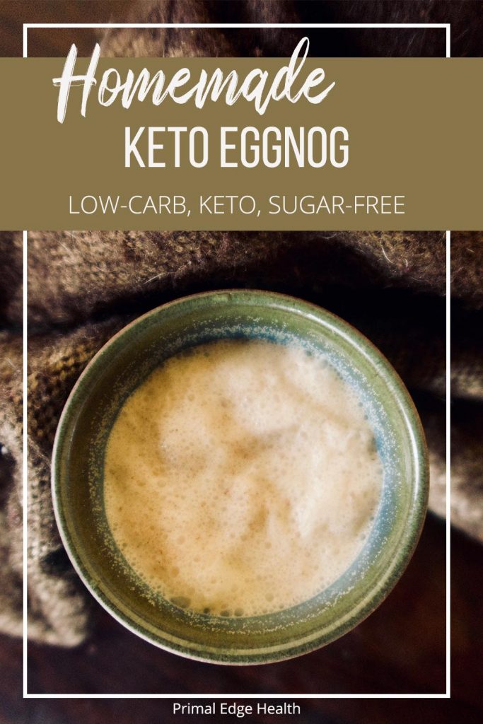 Homemade Keto Eggnog Recipe pin