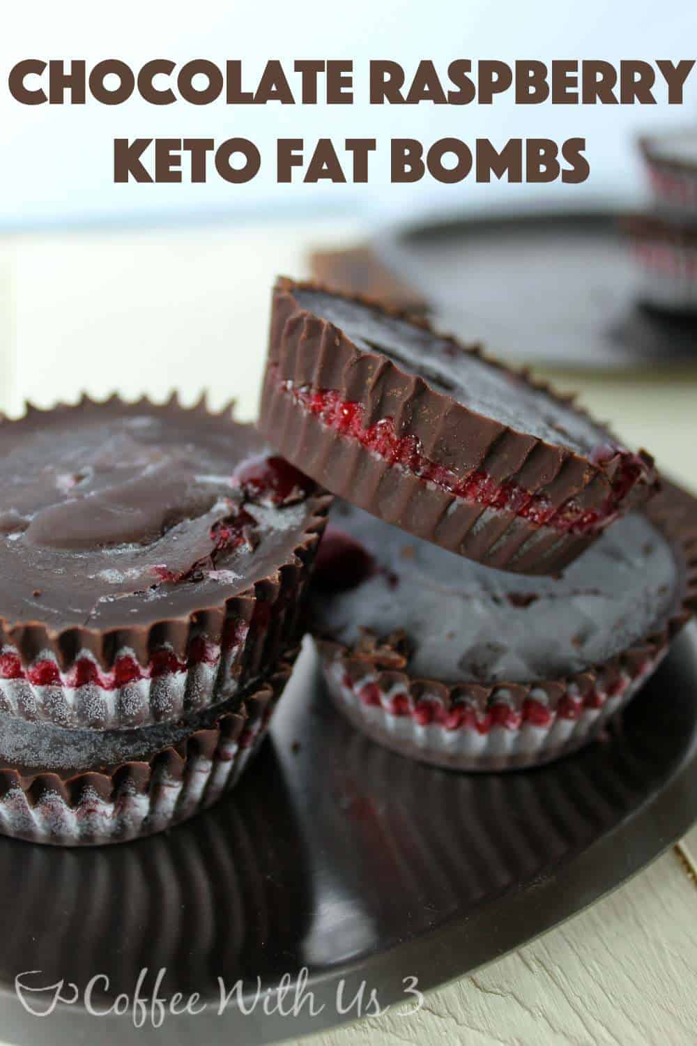 Chocolate raspberry keto fat bombs. Coffee with us.