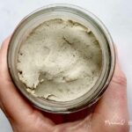 Bentonite clay toothpaste in a jar.