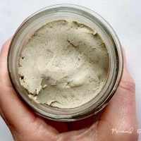 Bentonite clay toothpaste in a jar.