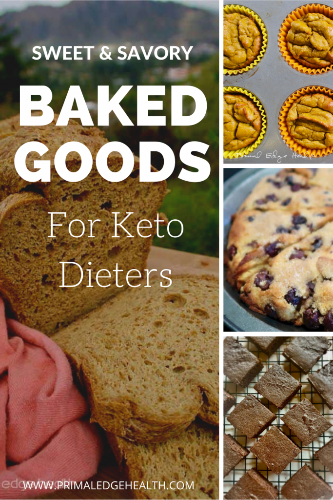 Sweet and savory baked goods for keto dieters by Primal Edge Health.