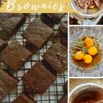 Easy keto brownies collage four photos of the baking process.