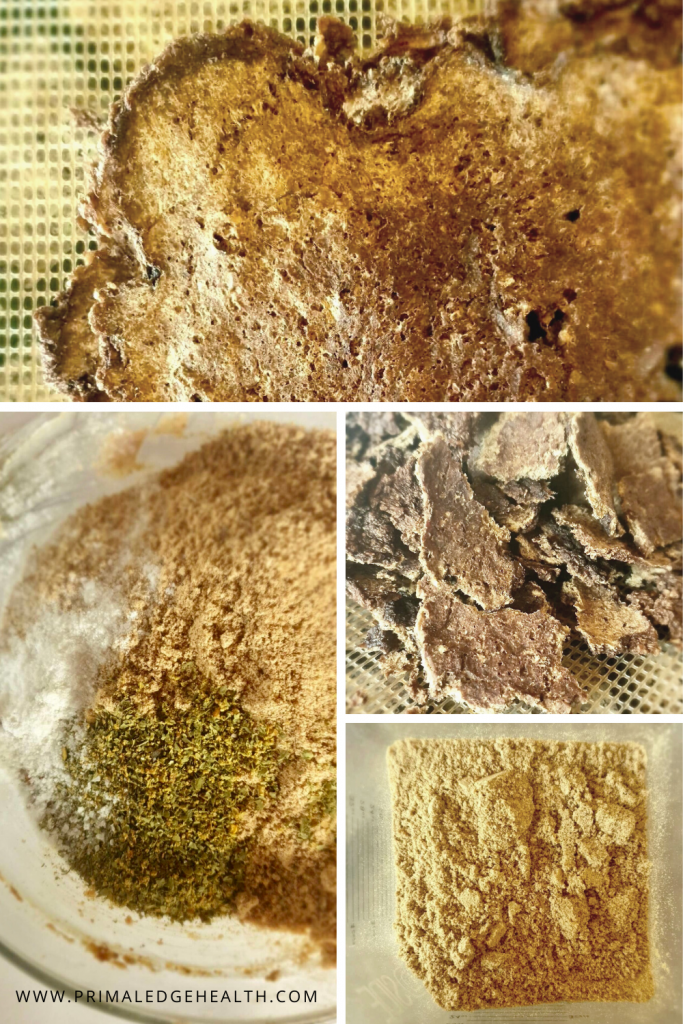 4 image collage on how to make keto carnivore pemmican.