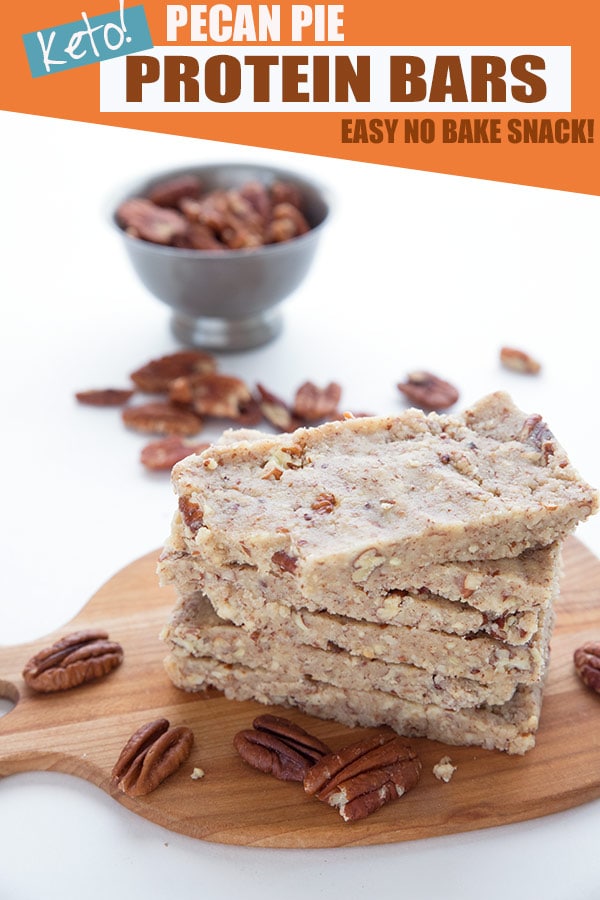 Keto Pecan Pie Protein bars - Easy No Bake Snack!