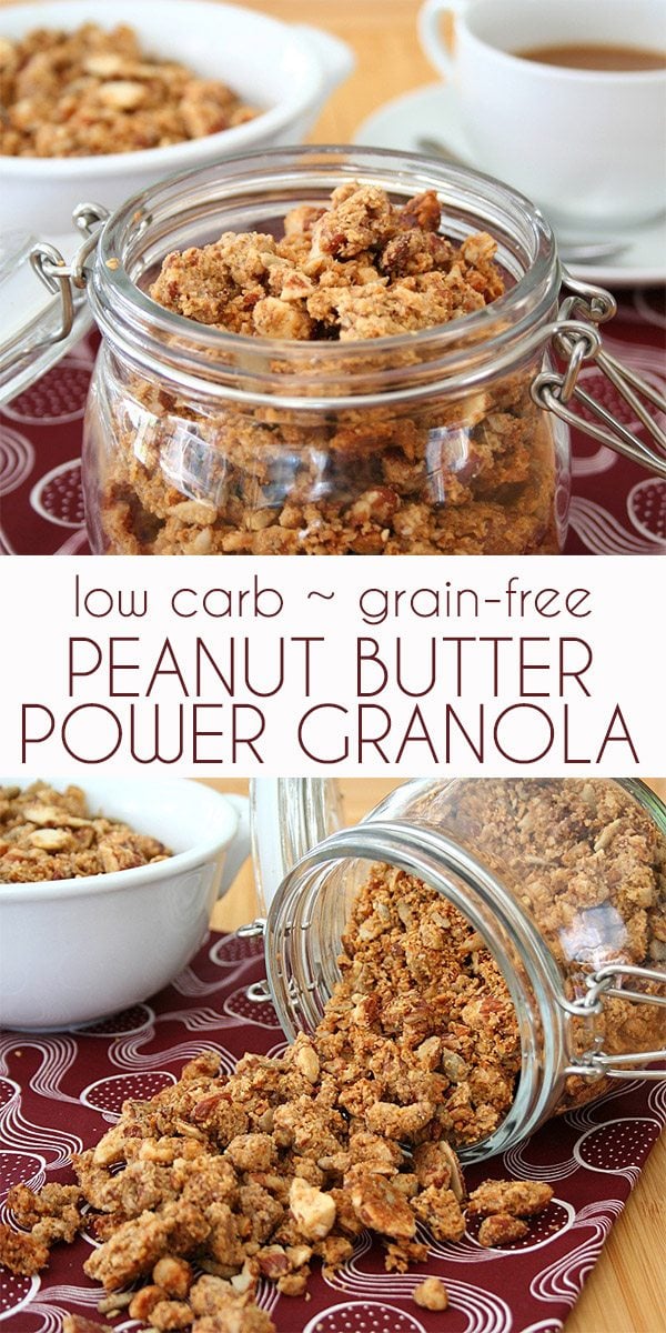 Low-carb. Grain-free. Peanut butter power granola.