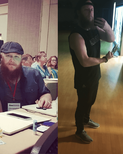 Chris before after carnivore diet results1