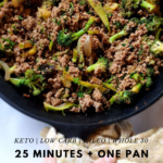 25 minutes plus one pan beef and broccoli.