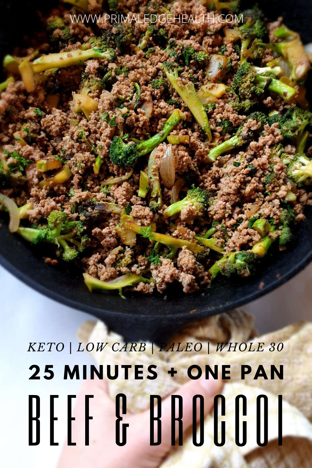 Keto Ground Beef and Broccoli Stir Fry