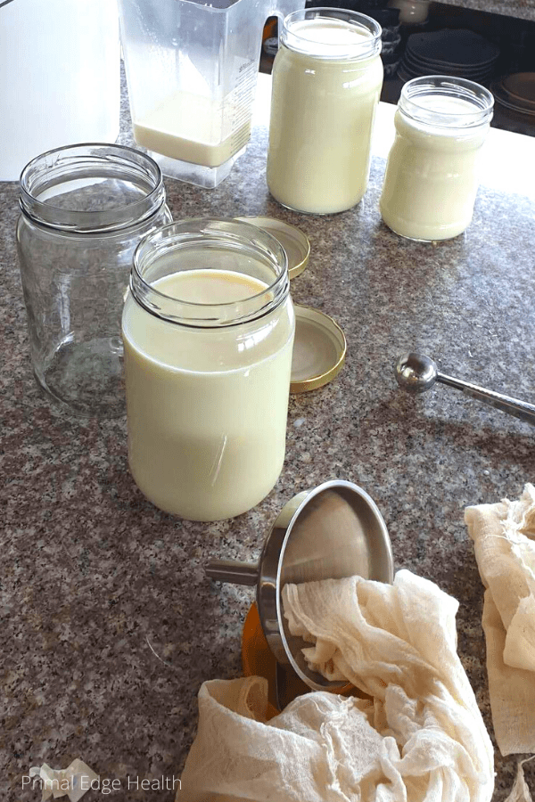 Ingredients and equipment on the countertop at room temperature.