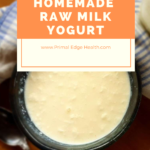 Homemade raw milk yogurt. Keto. Low-carb. Carnivore diet-friendly.