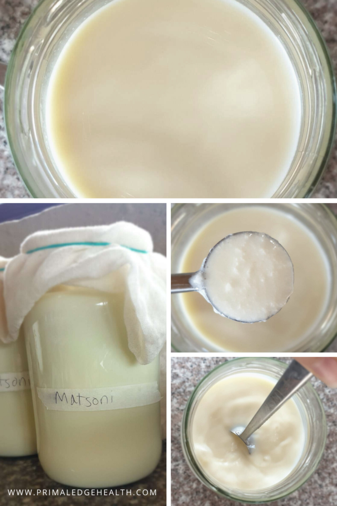 No-yogurt maker collage of four photos showing the step-by-step procedure.
