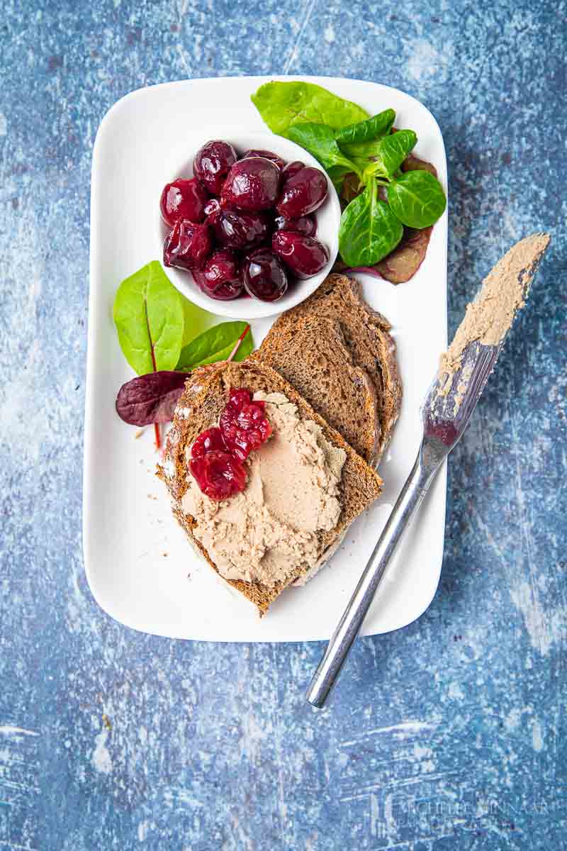 A plate of duck liver parfait.