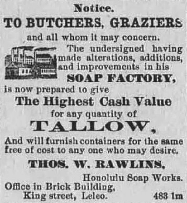 vintage tallow soap ad