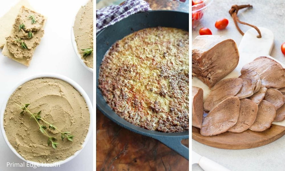 Easy paleo keto organ meat collage of three recipes.