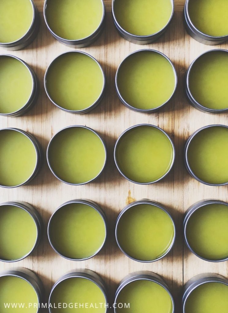 Multiple servings of easy tallow hand salve recipe.