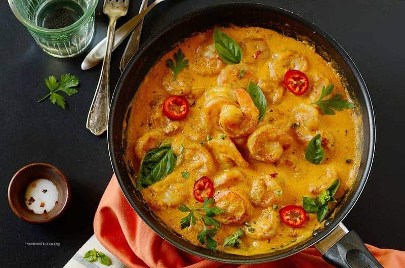 One pot shrimp in coconut sauce dinner recipe.