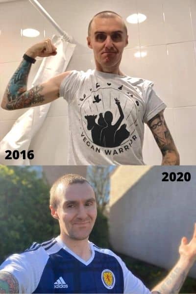 tommy before after exvegan diet results