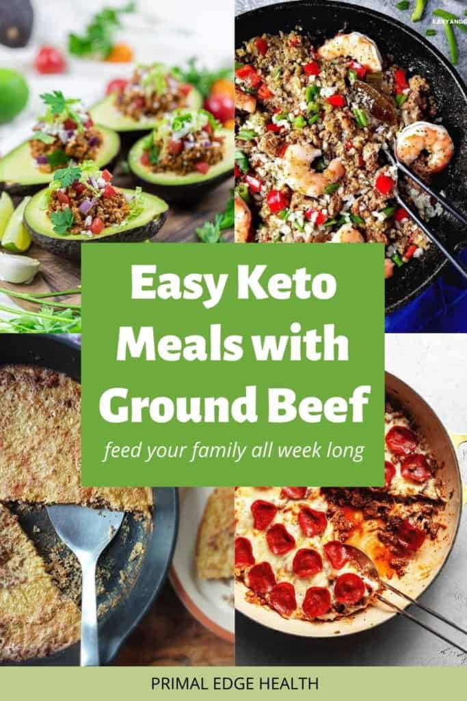 Easy keto meals with ground beef. Feed your family all week long.
