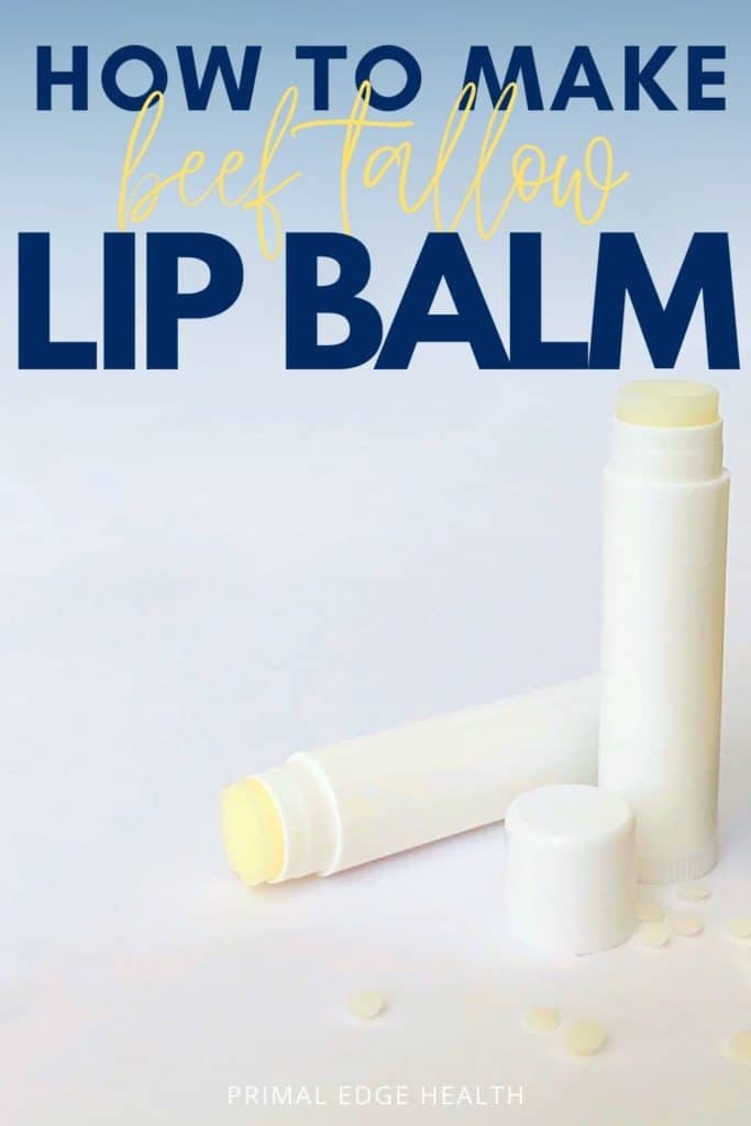 How to make beef tallow lip balm. Primal Edge Health.