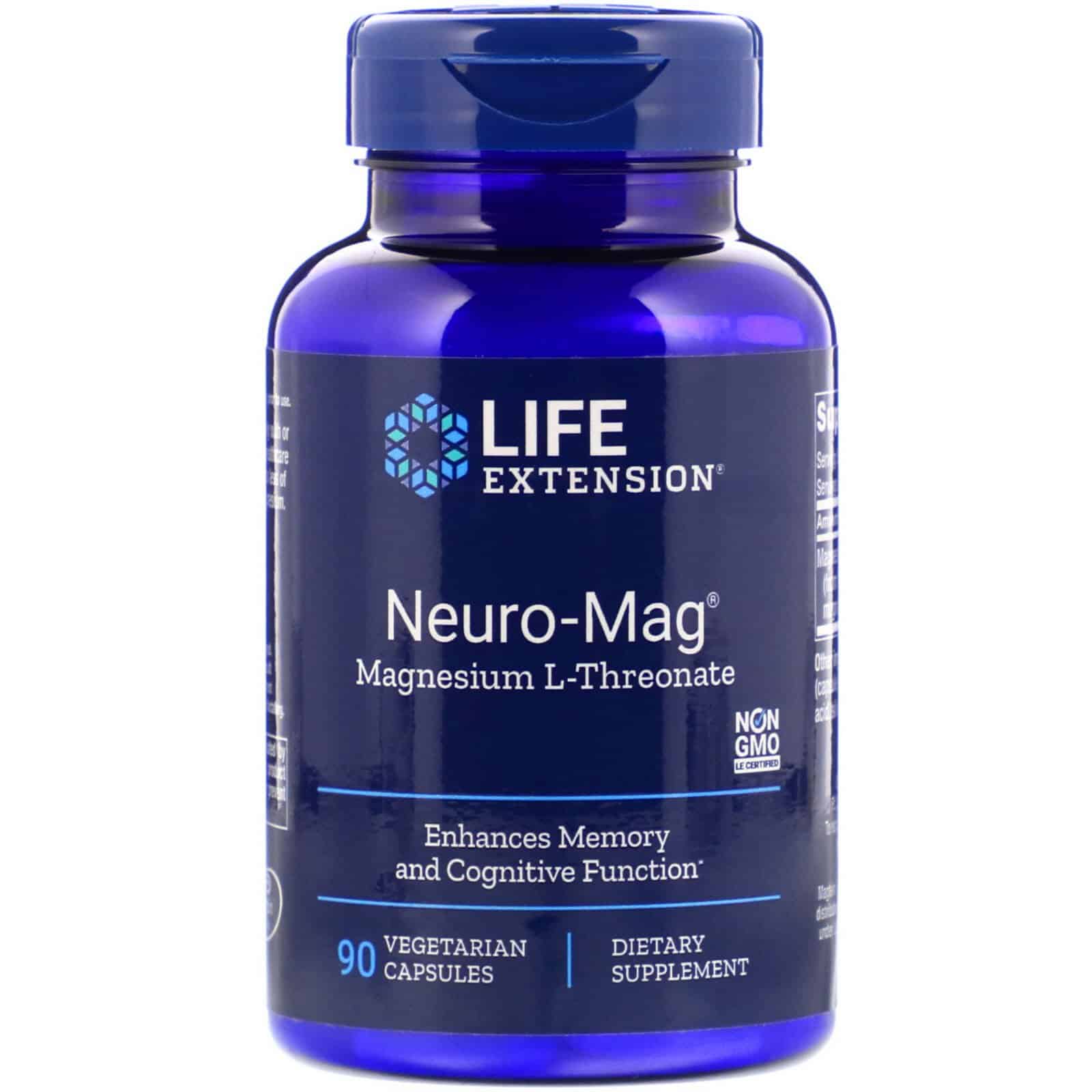 A bottle of Life Extension Neuro-Mag.