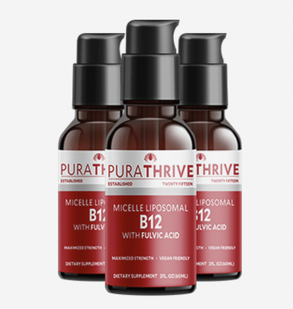 3 small bottles of PuraThrive.