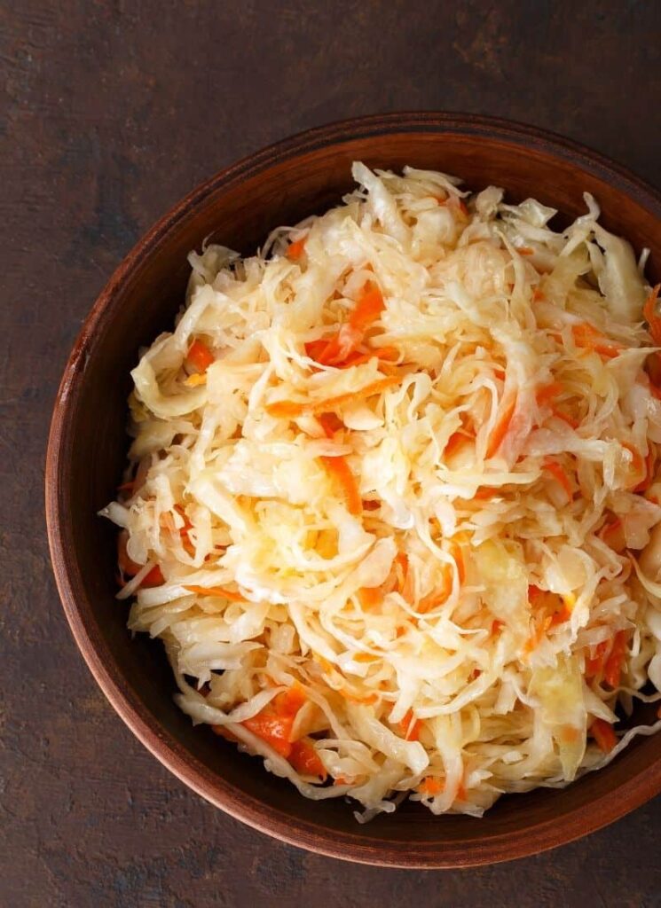Raw sauerkraut recipe.