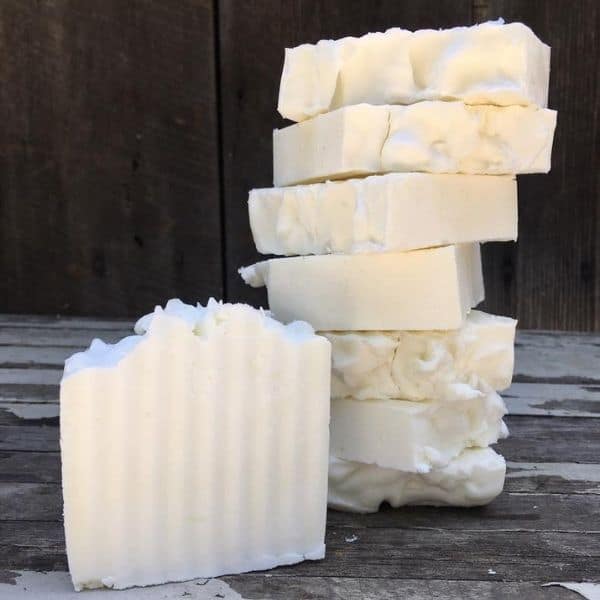 A stack of pure tallow soap.