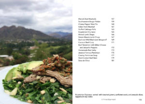 Table of contents of recipes in a white background.
