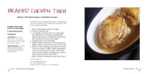 Braised Chicken Thigh Recipe from a carnivore cookbook.