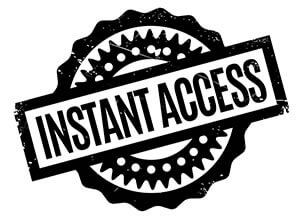 A black instant access logo in a white background.