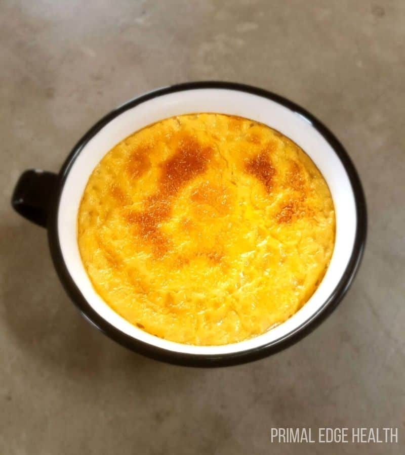 Asingle serving of low carb custard.