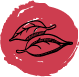 PNG of leaves in red background.