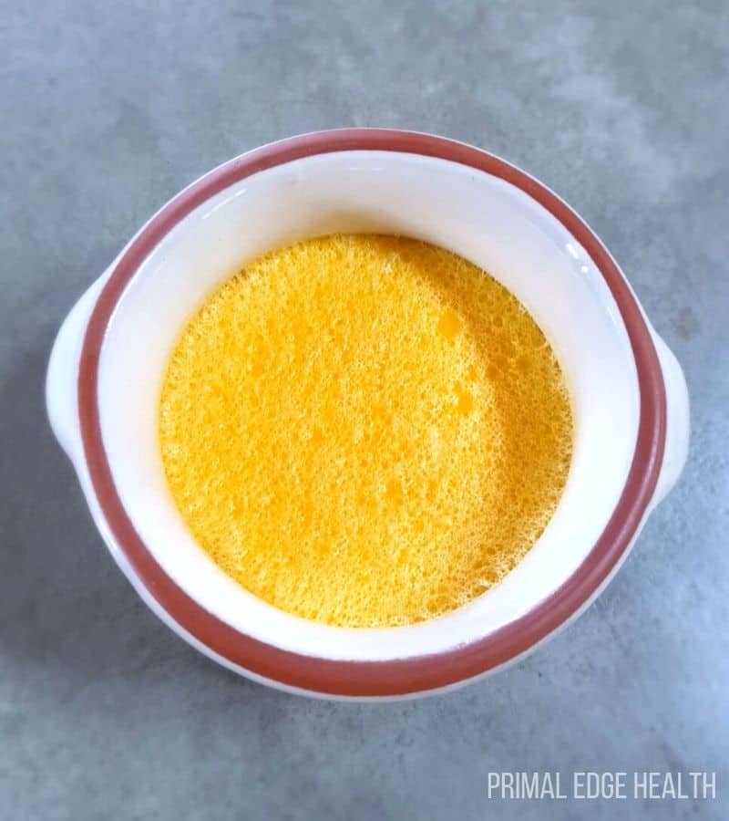 A single serving of no bake custard.