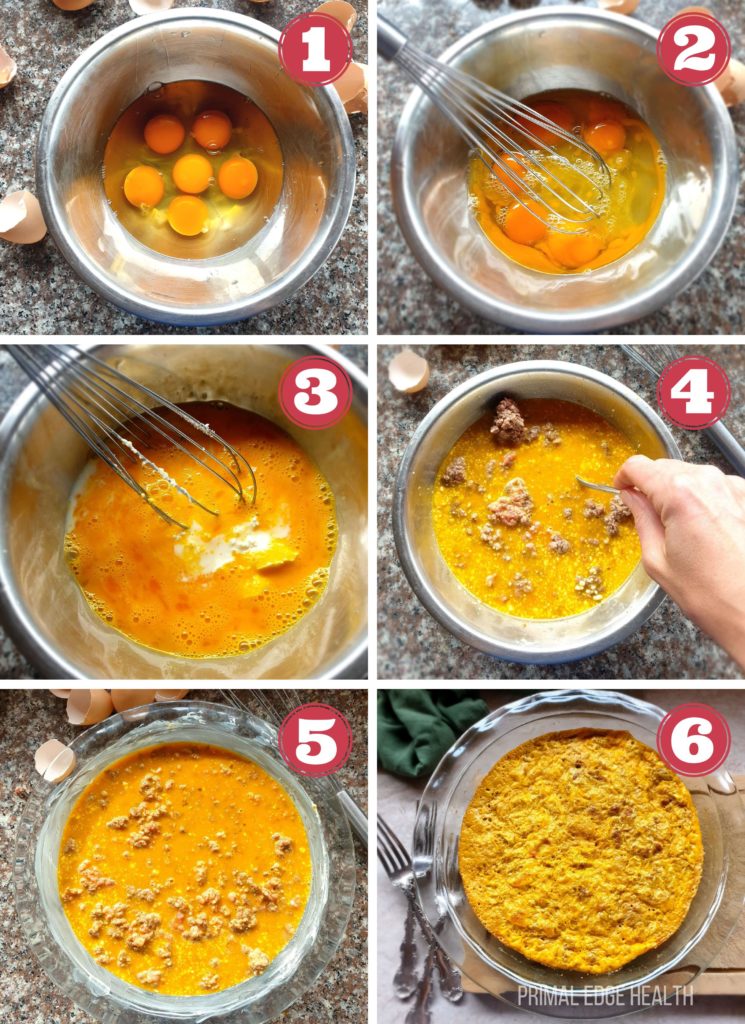 6 images of how to make carnivore casserole.