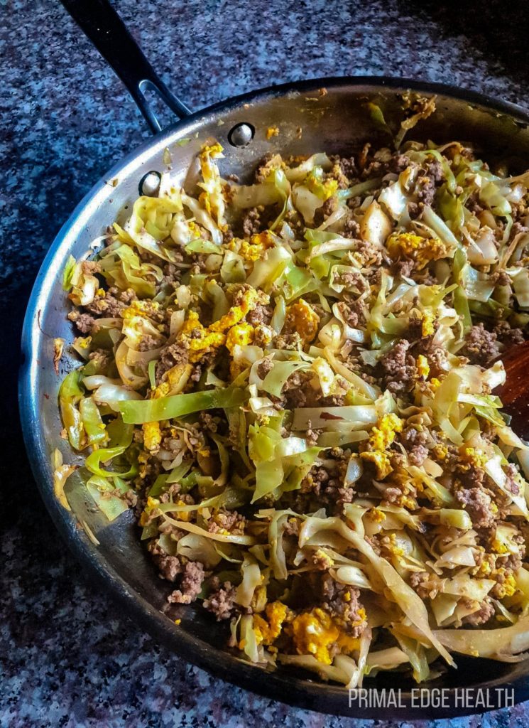 healthy egg roll in a bowl