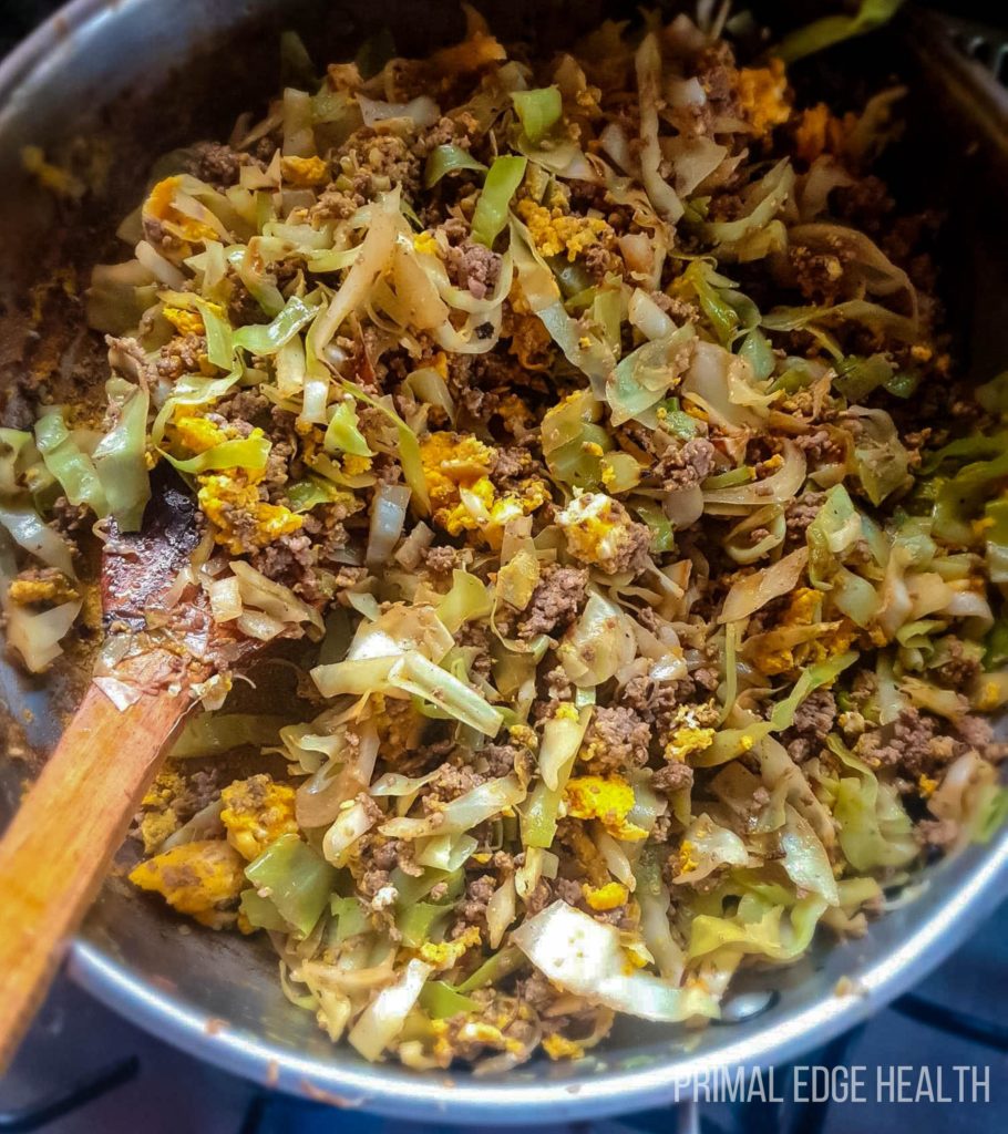 keto egg roll in a bowl