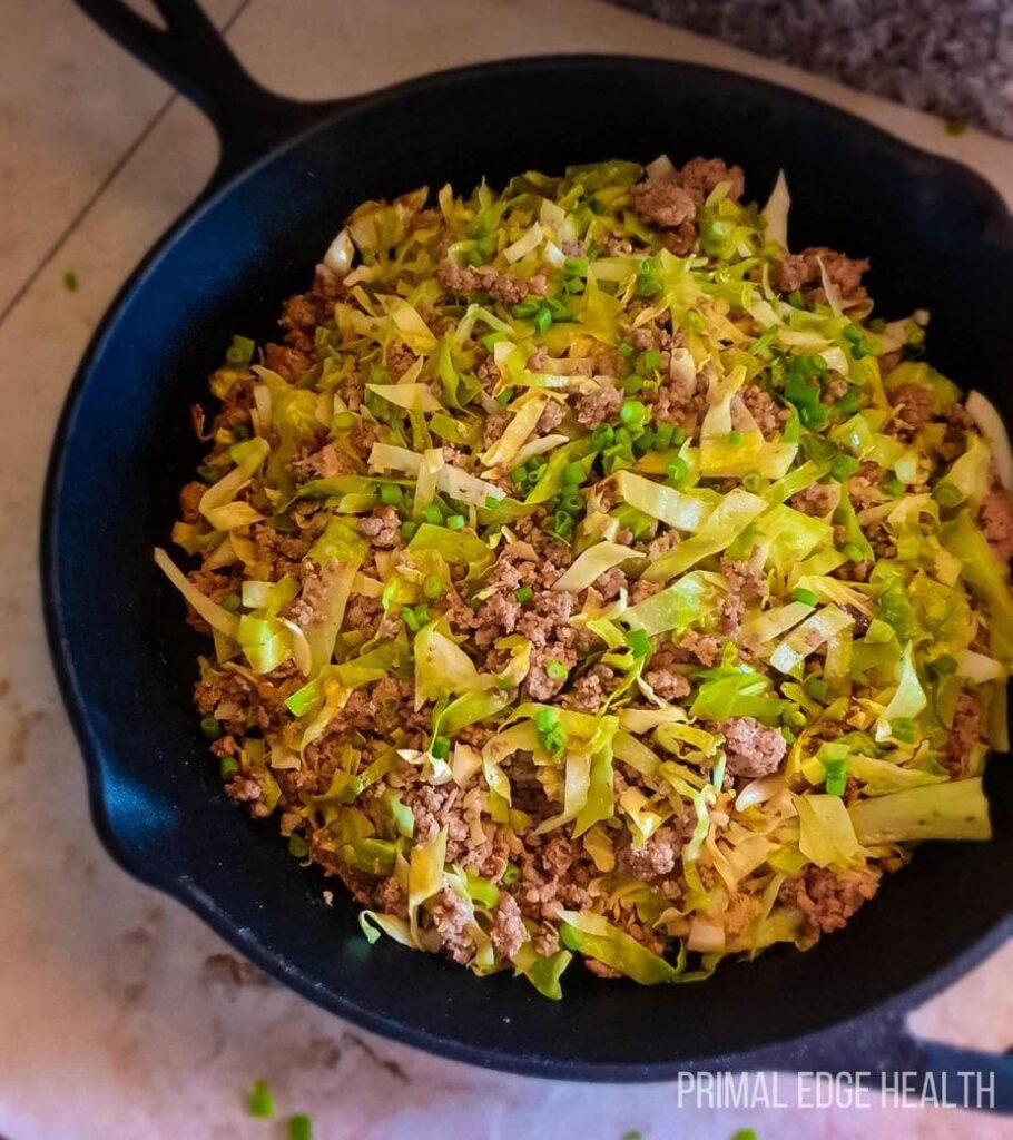 keto dinner meal with ground beef