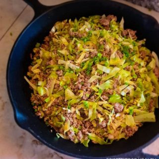 keto dinner meal with ground beef