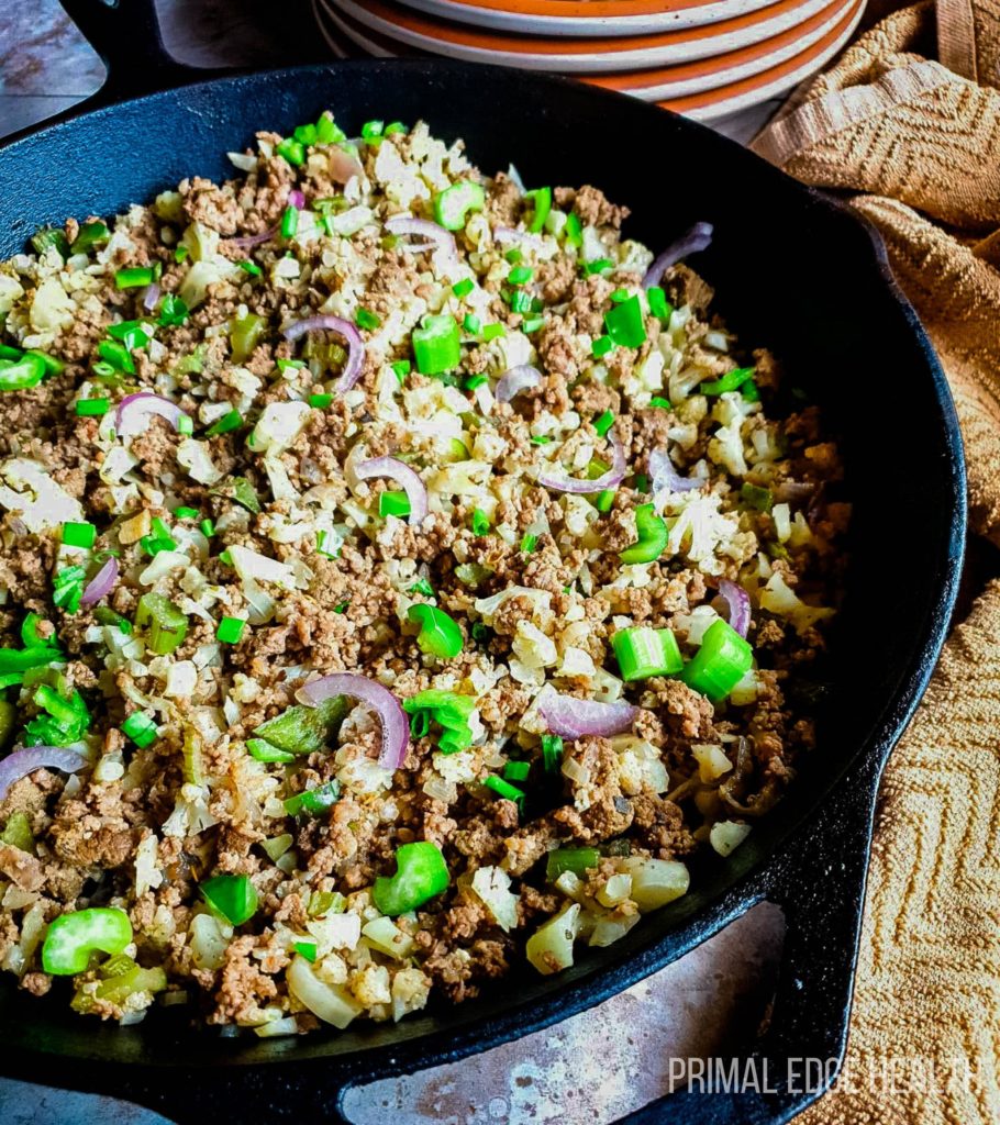 easy dirty cauliflower rice