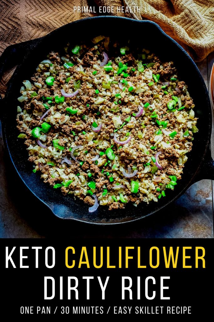 Keto Cauliflower Dirty Rice