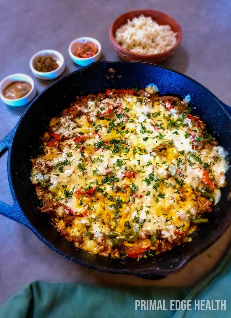 Cheesy Ground Beef Taco Skillet (Keto, LowCarb)