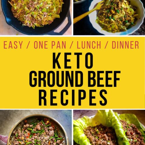 Easy / One Pan / Lunch / Dinner - Keto Ground Beef Recipes.
